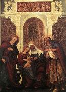 Lodovico Mazzolino Madonna and Child with Saints oil
